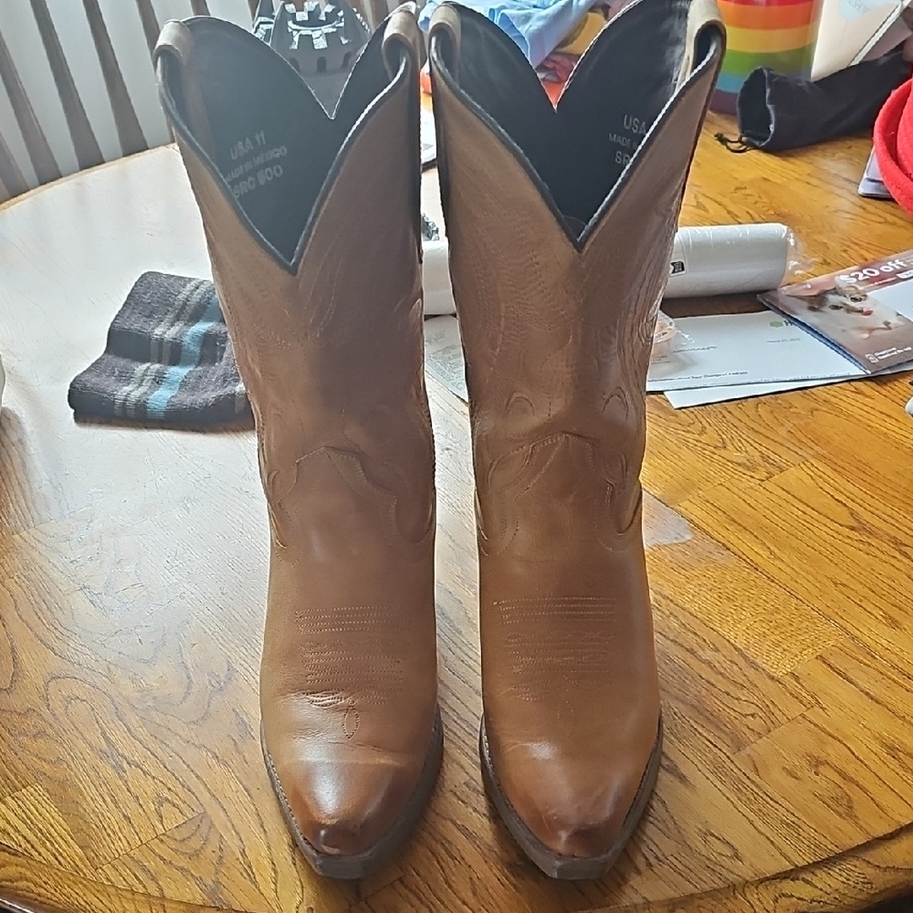 Brown Leather Western Boots